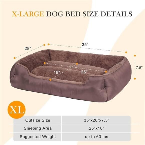 Orthopedic Pet Bed for Large Dogs Soft Breathable Dog Bed XL:(27.5*35.4*8) - Picture 6 of 7